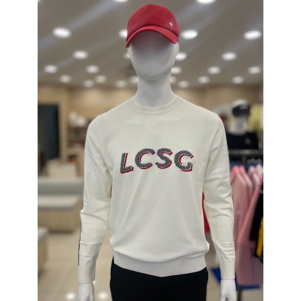 [여주점] 남성 슬리브 라인 라운드 스웨터 GQ321MKP94 CREM