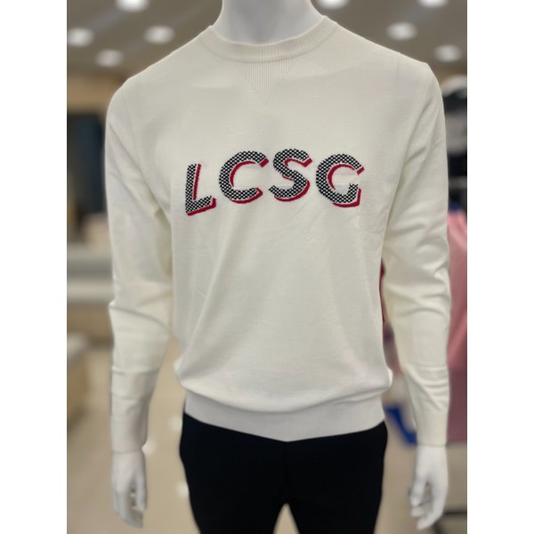 [여주점] 남성 슬리브 라인 라운드 스웨터 GQ321MKP94 CREM
