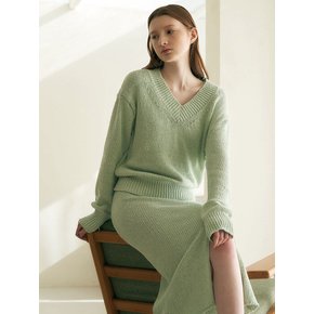 Snug daily knit dress set - mint