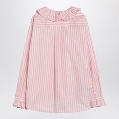 [해외배송] 필로소피 핑크 스트라이프 러플 칼라 블라우스 02030735 1224