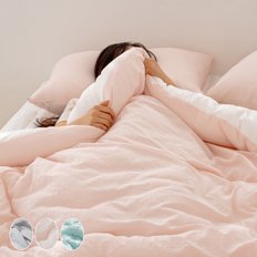 몽글몽글 마이크로 모달 워싱 부드러운 알러지케어 차렵이불(옥수수솜) Q