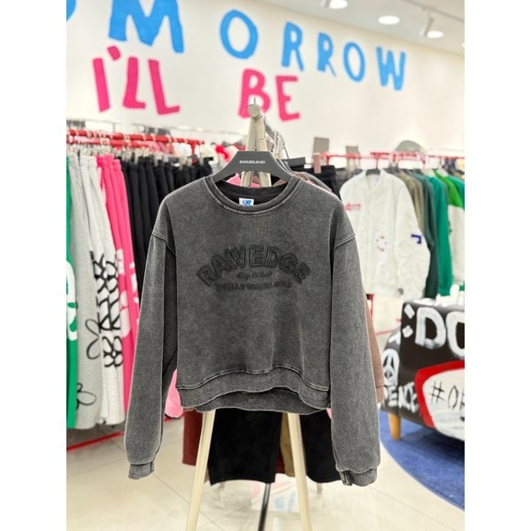 [여주점] 여성크롭맨투맨 ,셀파워싱엣지크롭맨투맨 ,JGZZ32A02