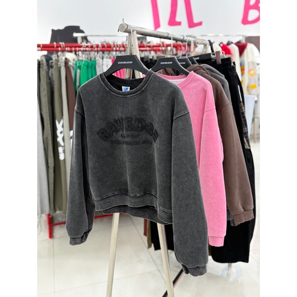 [여주점] 여성크롭맨투맨 ,셀파워싱엣지크롭맨투맨 ,JGZZ32A02