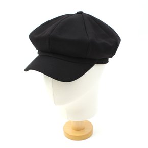 Heavy Black Newsboy Cap