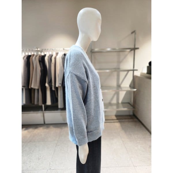 [여주점] [나이스클랍] 미디 기장 브이넥 니트 가디건 A254PWKA35