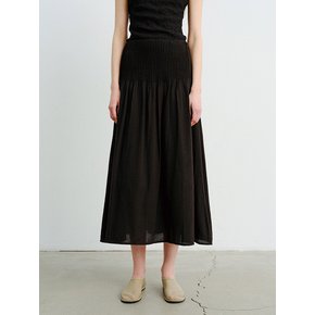 TVR PIN TUCK FLARE SKIRT_2COLORS