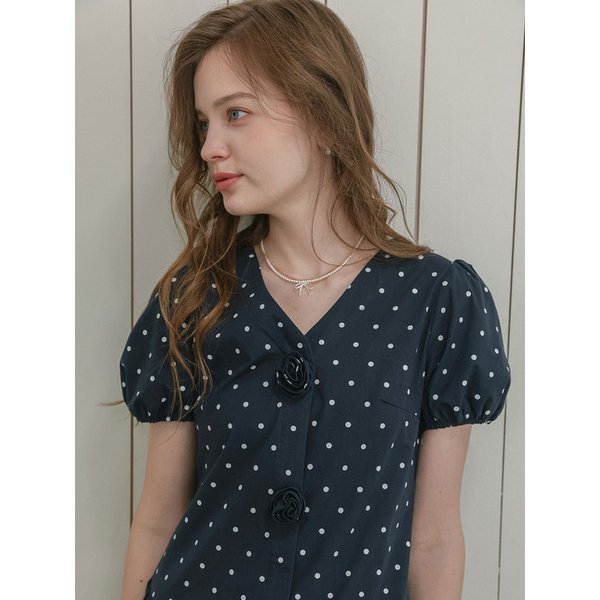 DD_Double pearl bow necklace_SILVER