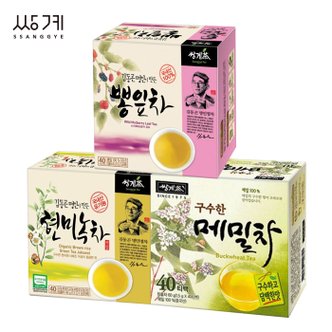  쌍계 현미녹차 40T +메밀차 40T +뽕잎차 40T (120T)