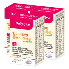 데일리원 멀티비타민 플러스 츄어블 1,250mg X 60정 3통