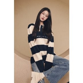 [장원영PICK] 공용 스트라이프 리니어 럭비 스웨터 T32E7KTO42TMT1 TOMMY JEANS