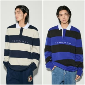 [장원영PICK] 공용 스트라이프 리니어 럭비 스웨터 T32E7KTO42TMT1 TOMMY JEANS