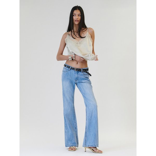 Blue High-Rise Bootcut Denim