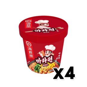 하이디라오 마라펀컵 용기컵라면 100g x 4개