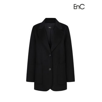 EnC 블랙 캐시미어 핸드메이드 베이직 하프 ENJH34T03C_P354783176