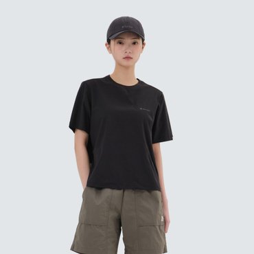 스노우피크 [25 S/S] 에어 퀵드라이 여성 세미크롭 반팔 티셔츠  (S25MWTTS15)