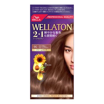 웰라 WELLA 웰라톤 크림 염색약 9G 프리티 라이트 웜 브라운