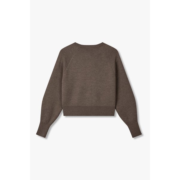 울 라운드넥 크롭 가디건 IA15451930260