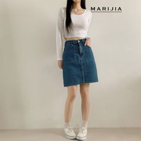 데일리 콩 밴딩 청치마 MDEB25036_P396200828
