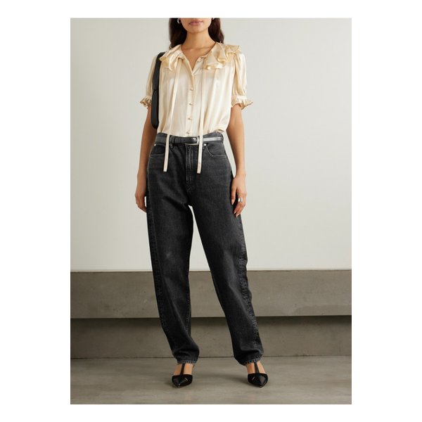 더 네로우 페그 하이라이즈 테이퍼드 진 블랙 1647597350108320