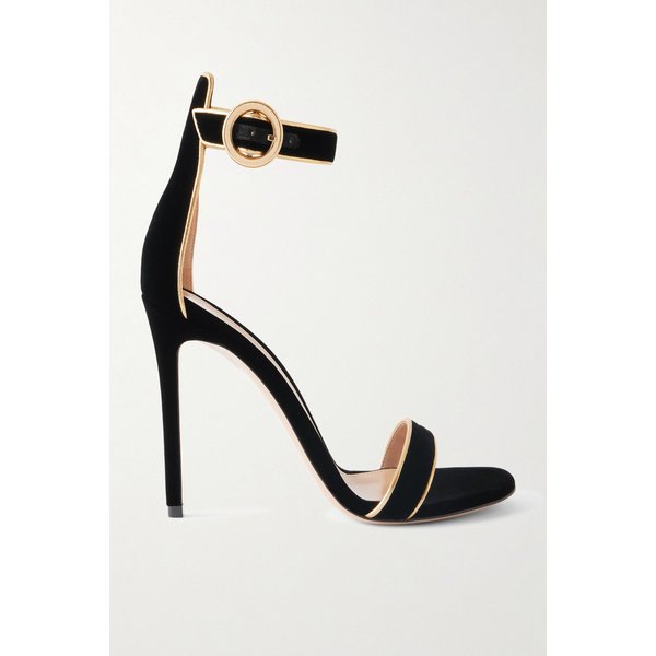 포르토피노 105 메탈릭 가죽 트림 벨벳 샌들 46376663162952540