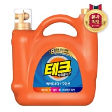 테크 파워플러스 베이킹소다+구연산 실내건조 액체세제 일반드럼 겸용 대용량 5.5L x 1개