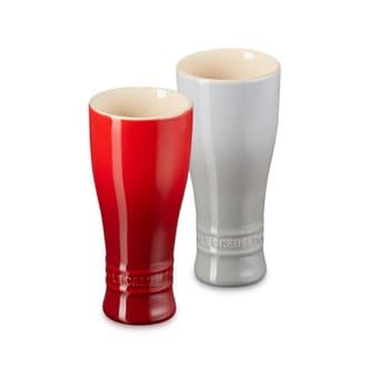 르크루제 [정가9만원]비어머그 360ml 2P-빨강&미그레이