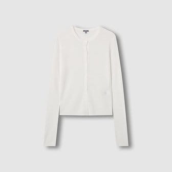 JAJU 여 시어 립 슬림핏 긴팔 가디건 J116204008001