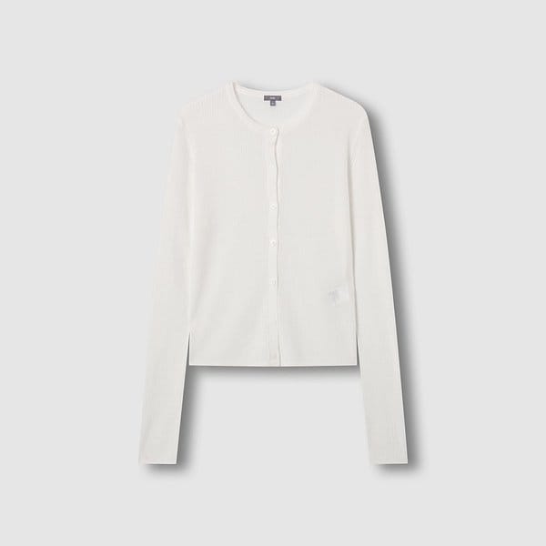 여 시어 립 슬림핏 긴팔 가디건 J116204008001