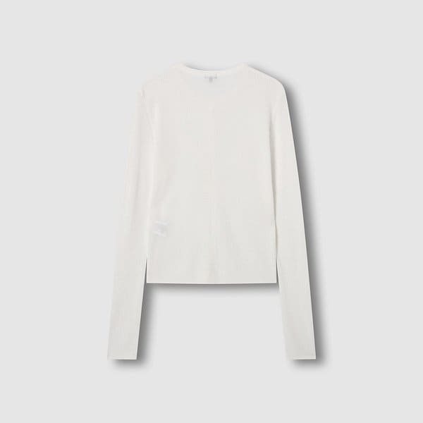 여 시어 립 슬림핏 긴팔 가디건 J116204008001