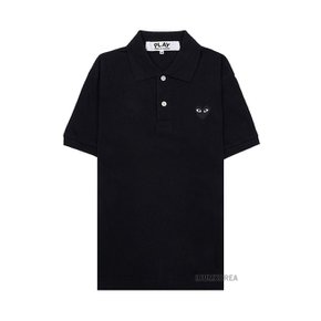 AZ P1T066 051 BLACK 남성 블랙하트 와펜 폴로셔츠 _SSG