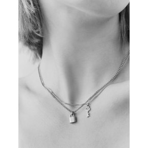 [2 SET] Lock & Key Necklace