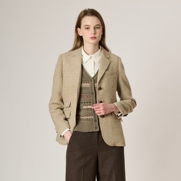 BCBG PURE WOOL 싱글 브레스티드 자켓 B3W9J108