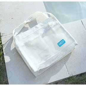 네티 수영가방 여름미니 오리발숏핀 PVC매쉬백 샤워