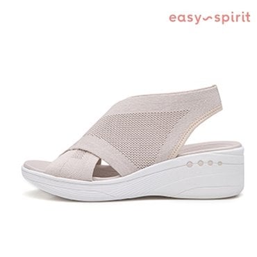 EASY SPIRIT [easy~spirit]이지스피릿 여성 컴포트 웨지 니트 샌들 블라스트 W9DBLAS0M73ES 라이트그레이