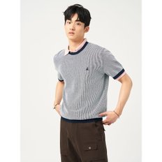 [빈폴솔솔니트] 투톤 텍스처 라운드 니트  네이비 (BC5351C31R)