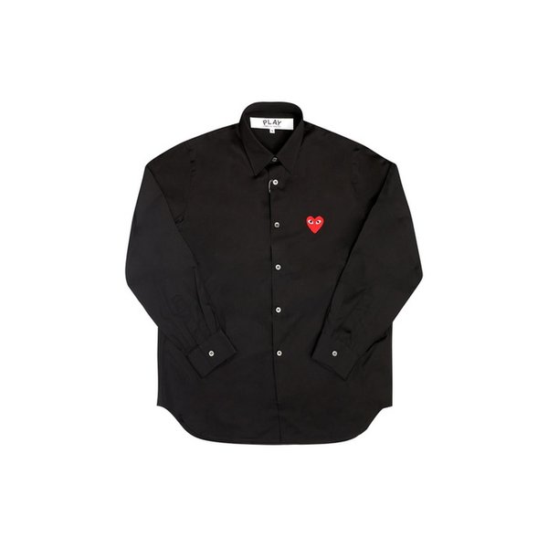 AX-B002-051 1 PLAY 플레이 레드 하트 와펜 공용 셔츠