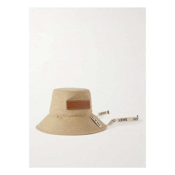 파울라 이비자 아플리케 코튼 캔버스 버킷 햇 베이지 1647597338815308