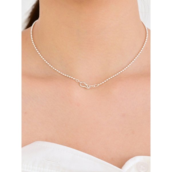 24 Mini ball hook Necklace-silver925