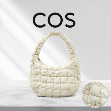 COS 한정수량 특가! 코스 구름백 퀼티드 백 화이트 미니백 COS QUILTED BAG MINI