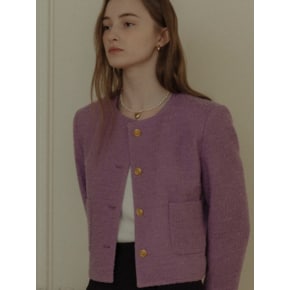 Romantic tweed jacket(Purple)