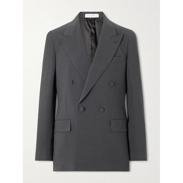 유밋 베난 리차드 더블브레스트 실크 울 블렌드 블레이저 46376663163004111