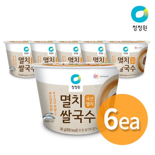 청정원 멸치 컵쌀국수 92g x 6