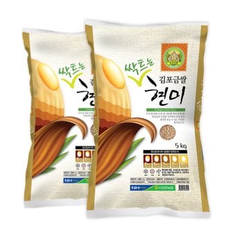 참쌀닷컴 2023년산 신김포농협 김포금쌀 추청 현미 5kg x 2포