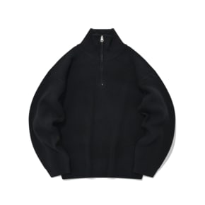 SP PBT SOFT HALF ZIP KNIT-BLACK