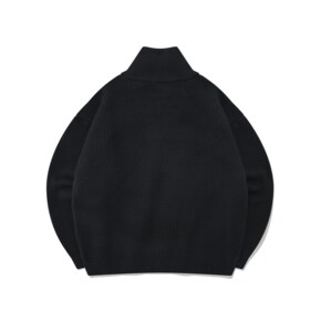 SP PBT SOFT HALF ZIP KNIT-BLACK