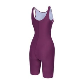 아쿠아로빅 여성 실내수영복 아이리스 4부 반신 U백 (A3FL1LS02WIN)(브라캡내장형)