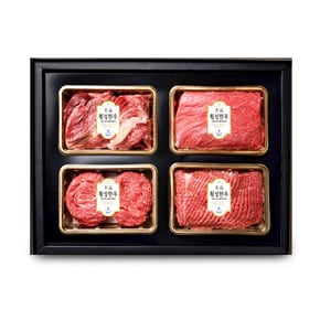 1등급 횡성한우 암소구이 혼합세트 2호 [꽃등심+불고기+국거리+산적] 각 600g