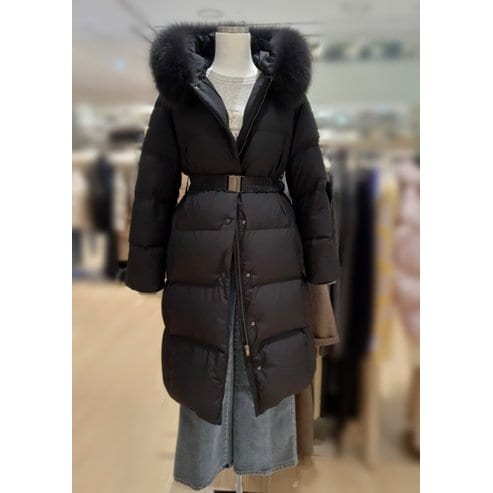 ZOOC 벨티드 구스 롱 다운 Z244PSG181