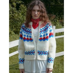 Two-way Dia Nordic Cardigan (Cream)