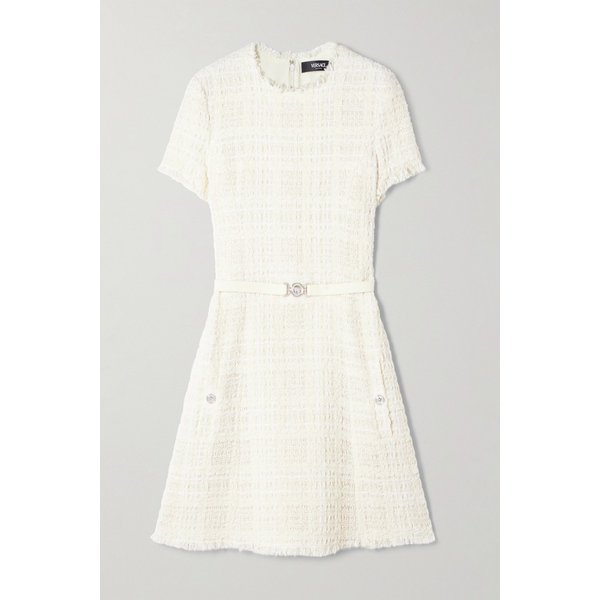 메두사 벨트 메탈릭 코튼 블렌드 트위드 미니 원피스 46376663162953687